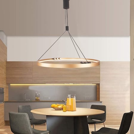 ثريا علاقي دائرية ذهبية ليد مودرن 100سم