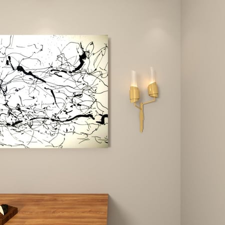 اضاءة جدارية مودرن مجوز باللون الذهبي