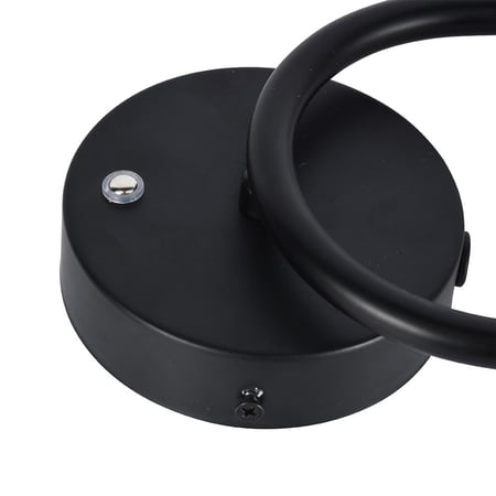 إنارة جدارية بالبطارية دائرتين مودرن اسود