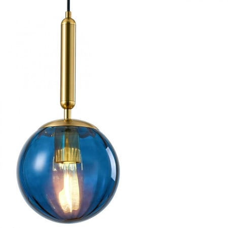 ثريا علاقي مفرد بزجاج ازرق  شفاف