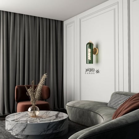 لمبة جدارية زجاج أخضر