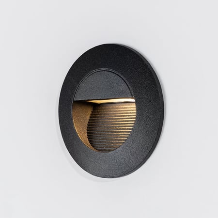 كشاف درج سلم دائري إطار أسود