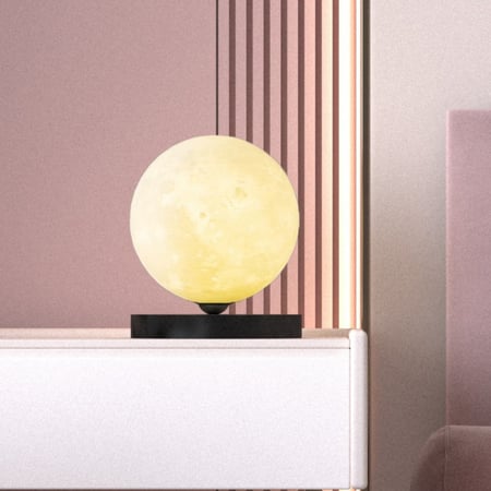 ابجورة مودرن دائرية اسود شكل القمر