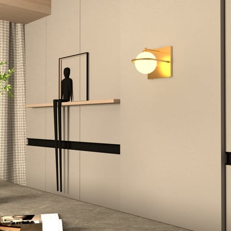 ابليك مودرن ذهبي راقي كرة زجاجية