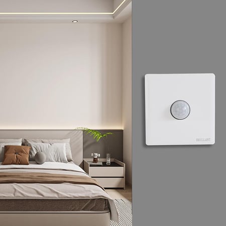 مفتاح حساس الحركة الكهربائي أبيض برلنت لايت