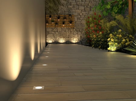 كشاف دفن أرضي مربع من الستانلس ستيل