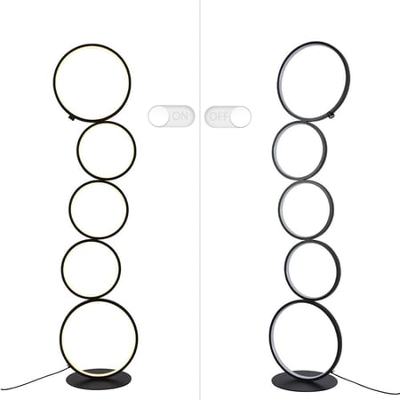 ابجورة ارضية طويلة دوائر ليد