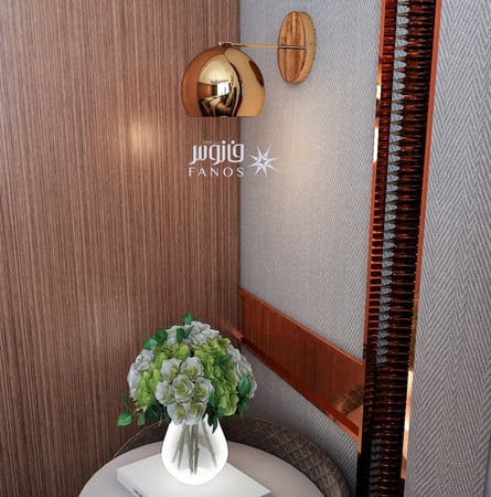 انارة موجهة نصف كرة ذهبية بذراع ذهبي