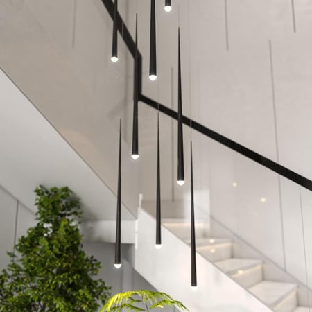 إنارة طولية معلقة مع كريستال