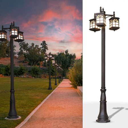 عمود إنارة حدائق ثلاثي