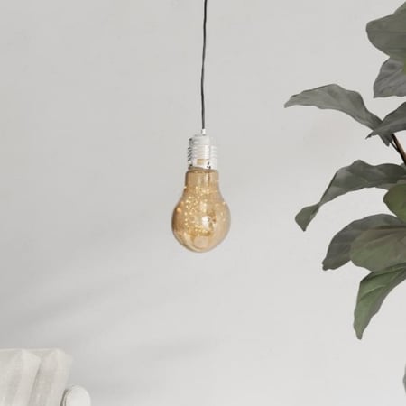 مصباح ديكور ليد زجاج عسلي