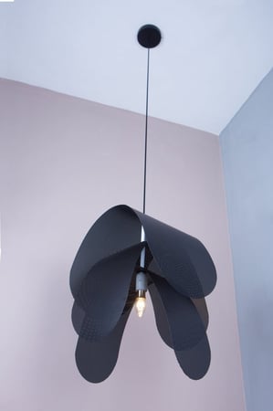 ثريا مودرن شرائح حديد اسود راقية