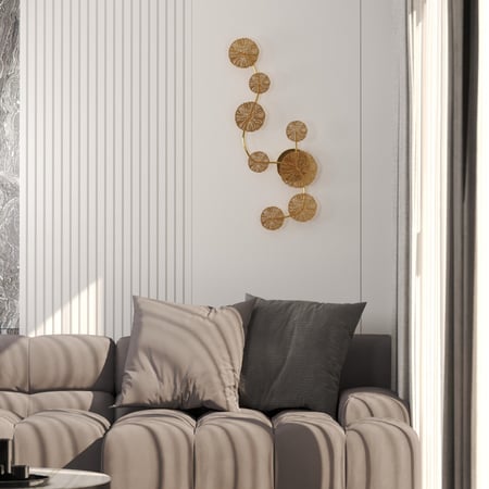 ثريا جدار داخلية كلاسيك دوائر ذهبية LED