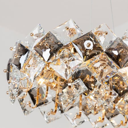 ثريا مودرن كريستال مربعات شكل بيضاوي