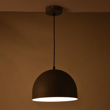 إنارة معلقة داخلية E27 معدن قطر 30 سم رمادي