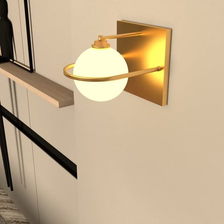 ابليك مودرن ذهبي راقي كرة زجاجية