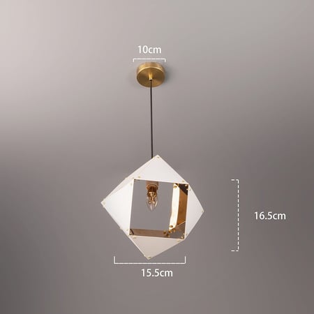 إنارة معلقة نيو كلاسيك معدن هندسي أبيض