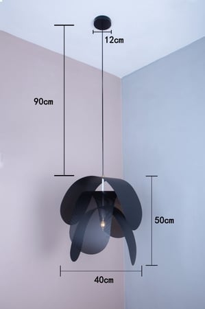 ثريا مودرن شرائح حديد اسود راقية