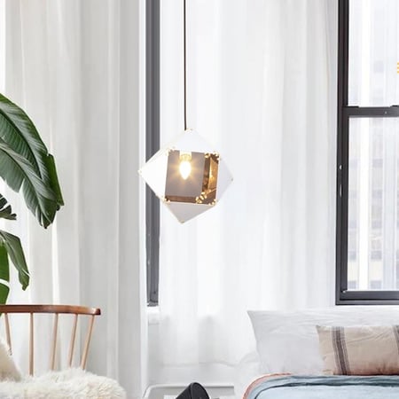 إنارة معلقة نيو كلاسيك معدن هندسي أبيض