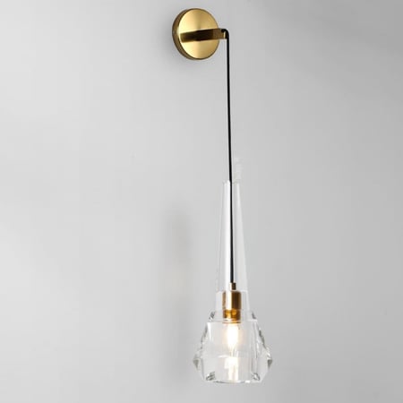 اضاءة جدارية كريستال شفاف