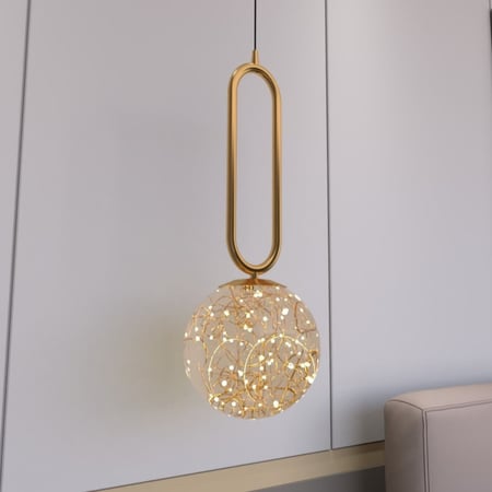 معلقة ليد مودرن كرة زجاج