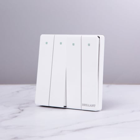 مفتاح دركسون رباعي مودرن ابيض برلنت