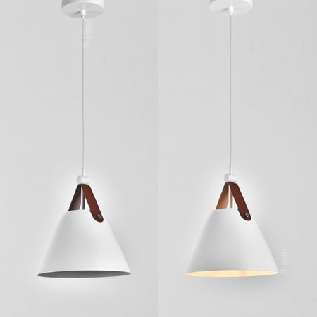 ثريا علاقي ابيض مفرد مع قاعدة جلد