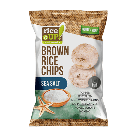 رايس أب شيبس بالملح مع الأرز الكاملة 60جرام