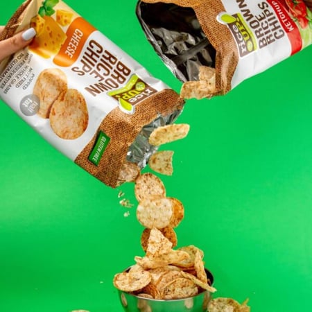 رايس أب شيبس بالجبنة مع حبوب الارز الكاملة 25جرام