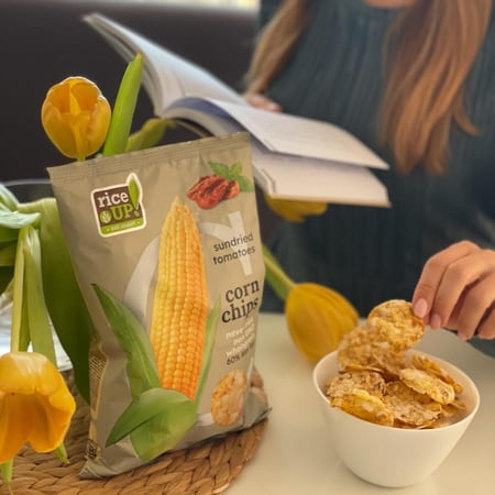 رايس أب رقائق الذرة  بالطماطم المجففة  60 جرام