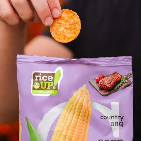 رايس أب رقائق الذرة بنكهة الشواء الريفية  60 جرام