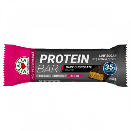 بروتين بار مغطى بالشوكلاتة الداكنة 60 جرام