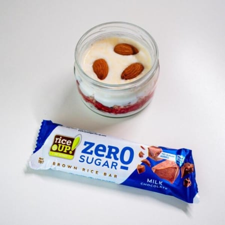 رايس اب بدون سكر بار الارز بشوكلاتة الحليب 18 جرام