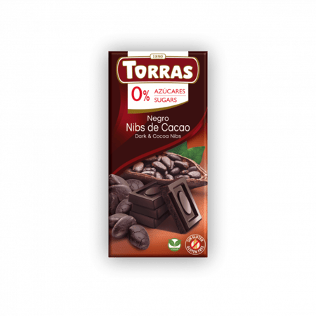 توراس شوكولاتة دارك 72% بدون سكر مضاف 75 جرام