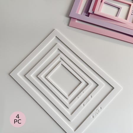 4 قوالب بمقاسات مختلفة ( بدون انحناء) للزوايا