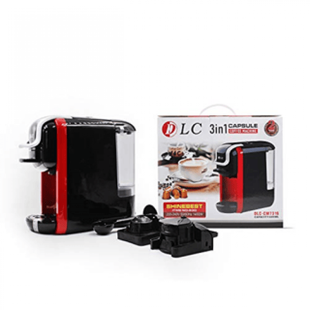 ماكينة القهوة كبسولات 3 في 1 احمر/اسود  DLC-CM7316