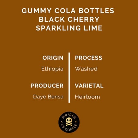 قهوة القراصنة CHERRY COLA أثيوبيا مغسولة 250 جرام