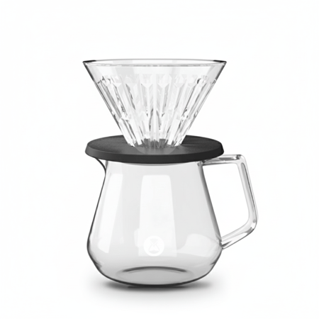 طقم تايمور تحضير القهوة كرستال دريبر زجاجي | Timemore Crystal Eye Brewer Set