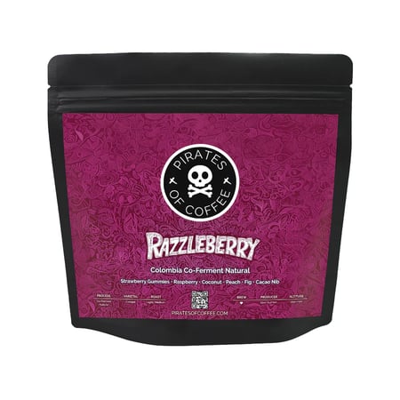 قهوة القراصنة RAZZLEBERRY كولومبيا تخمير مشترك طبيعي فلتر 250 جرام