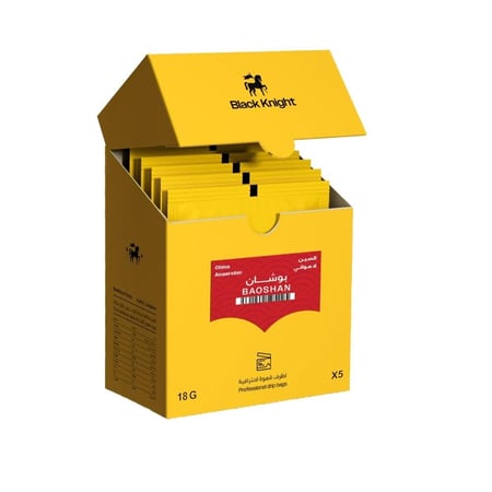 أظرف قهوة الفارس الأسود بوشان الصين مجففة لاهوائي (فاخرة)