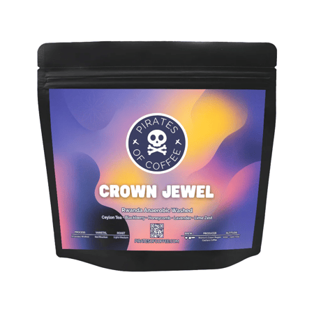 مخفضة قهوة القراصنة CROWN JEWEL رواندا لاهوائية مغسولة 250 جرام