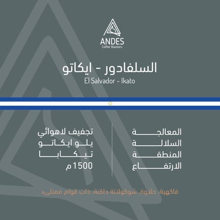 مخفضة قهوة أنديز ايكاتو السلفادور مجففة لاهوائي