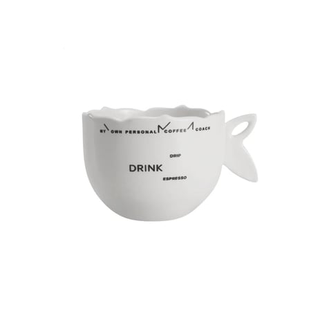 كوب إسبريسو من MUVNA –  تصميم فراشة أنيق  - 50 مل (أبيض)