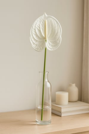 ورد انتريوم ابيض