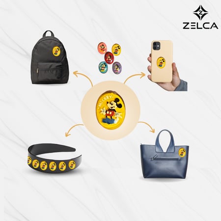 احجار ميكي صغيرة للتزيين مشكل ( 12 حبة )