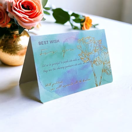 بطاقة كرت كرافت ورقي تنطوي