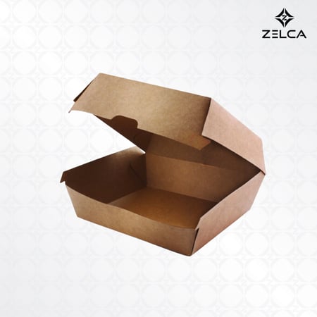 علبة برجر ورق كرافت خفيف