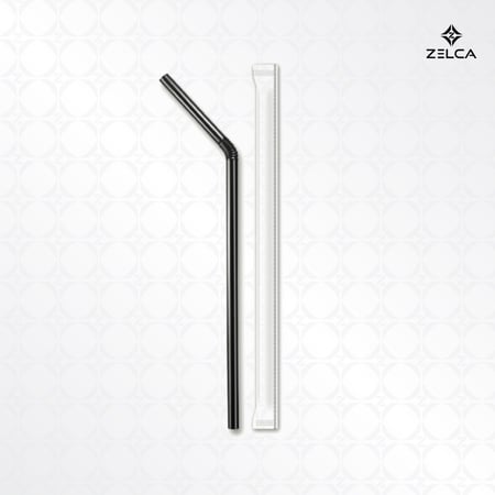 مصاص اسود بلاستيك مغلف مثني