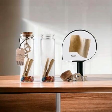 علب زجاجية صغيرة لارسال التهاني