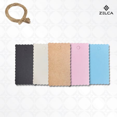 بطاقة كرافت ورقي مع خيط حبل